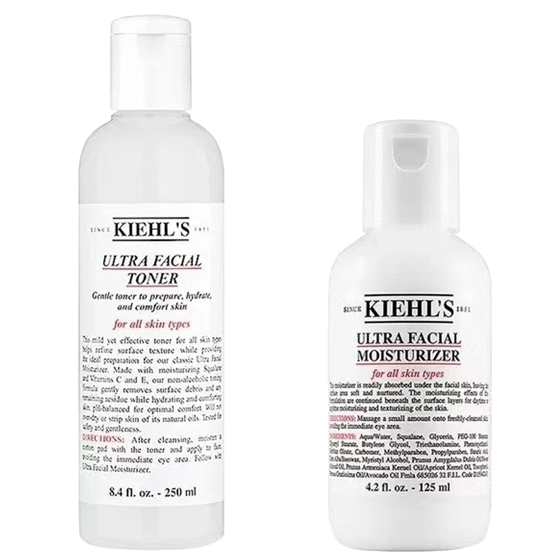 科颜氏进口面部护肤套装礼盒 干性肤质专用 爽肤水乳液组合 3年保质密封包装