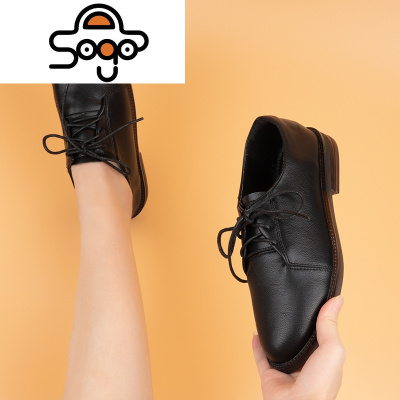 七色王国平跟单鞋女2020秋冬季新款休闲加绒深口平底小皮鞋学生英伦风孕妇休闲鞋