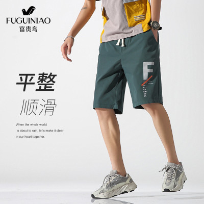 富贵鸟短裤男士新款夏季五分裤子宽松运动休闲薄款大裤衩沙滩休闲裤子潮流