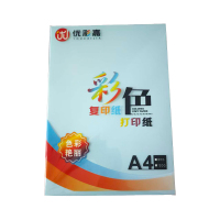 优彩嘉 彩色复印纸 打印纸 A4 80g 100张 浅蓝 FYZ03 包