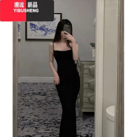 YIBUSHENG卡戴珊易梦玲同款辣妹吊带连衣裙女显瘦包臀长裙子虞书欣打底裙春