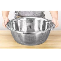 304不锈钢带孔小漏盆 45cm