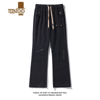 YANXU美式vibe微喇工装裤子男款直筒伐木休闲长裤高街潮牌oversize