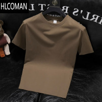 HLCOMAN夏季薄款圆领纯色短袖T恤男韩版潮流上衣男士百搭半袖打底衫