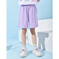 [1件3折]铅笔俱乐部童装2025夏装新款女童短裤儿童纯棉裤子中大童运动中裤