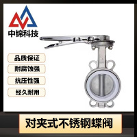 中锦科技 不锈钢手动对夹式蝶阀 定制 台