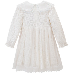 [福利]铅笔俱乐部童装2025秋冬新款女童连衣裙中大童蕾丝公主裙儿童网纱裙子