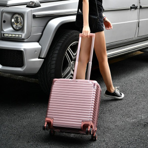 罗恩Ronoen商务铝框万向轮拉杆箱18寸小型行李箱手提迷你登机箱男女韩版小清新学生密码电脑旅行箱子皮箱硬箱包