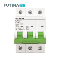 福田 小型断路器空开 家用空气开关小型断路器不带漏保 3P50A 单位:个