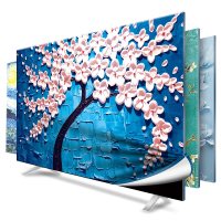京城派 电视罩防尘罩套简约现代曲面电视机罩挂式液晶客厅55英寸50英寸盖布 041发财树2 55寸（130*80cm）
