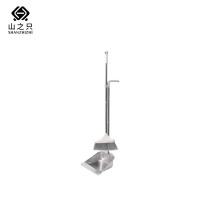 山之只 不锈钢扫把簸箕套装 米色不锈钢 套