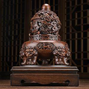 美帮汇龙转乾坤鼎摆件球客厅装饰工艺品