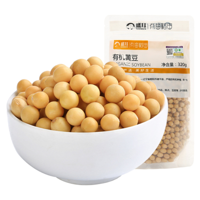 盛耳有机黄豆320g小黄豆生黄豆打豆浆豆子东北大豆农家自种杂粮