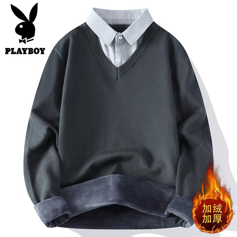 花花公子新款[新款]2025年秋冬款翻领针织毛衣男 群文件11.30