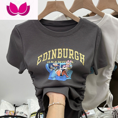 七斓独特别致美式复古chic甜辣妹短款上衣高级设计感小众短袖t恤女夏