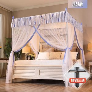 美帮汇落地三开 家用蚊帐公主风1.8m床1.5米纹账欧式帐子夏天防蚊帐