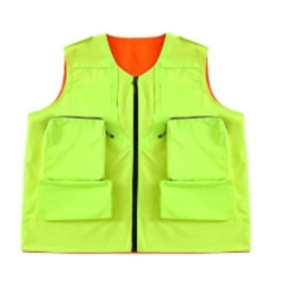 飞翔大雁 荧光黄双面多兜马甲 一体式 (特、大、 中、小)/件