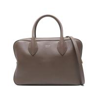 Salvatore Ferragamo精致小巧牛皮手提斜挎两用棕色女士手拿包日常通勤百搭配饰