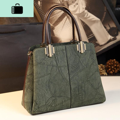 2020新款时尚中年大容量妈妈包包单肩斜挎手提包简约复古皮女包NEW LAKE