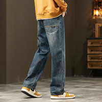 JEEP SPIRIT春秋冬宽松牛仔裤男式直筒版型高街复古基础简约百搭男裤子
