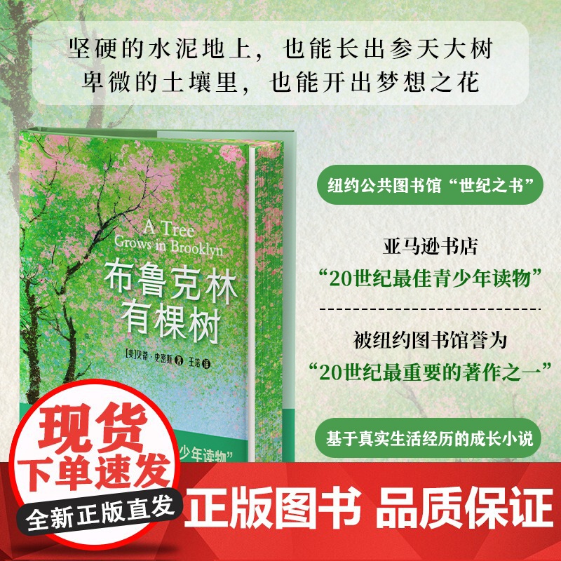 布鲁克林有棵树 精装刷边版 贝蒂·史密斯青少年版女性成长教育自我实现之书温暖治愈外国文学经典作品中小学生课外阅读文学小说