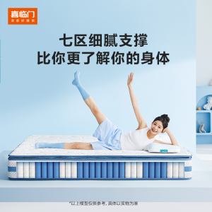 喜临门床垫-漾plus 动感空气纤维分区深睡弹簧大豆纤维席梦思
