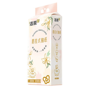 洁柔纸面巾300抽*4层*5提立体压花挂抽GR232-05E提-5(包装随机)