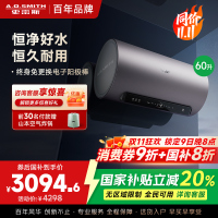AO史密斯60升电热水器 国家补贴 金圭内胆 双棒分离速热 免换镁棒 免清洗 E60ED8