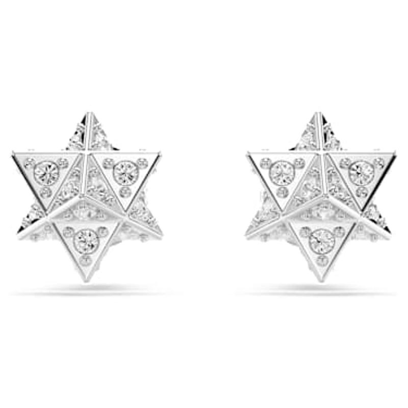 施华洛世奇(SWAROVSKI)几何玩趣闪耀耳钉3D星形水晶耳饰白钻小巧