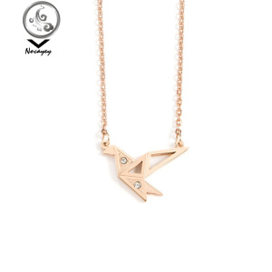 日韩千纸鹤闺蜜项链一对森系简约气质锁骨链女情侣吊坠生日 JiMi