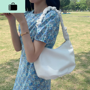 韩国小众流行包包2020新款仙女褶皱腋肩包女大容量软皮云朵包NEW LAKE女士单肩包