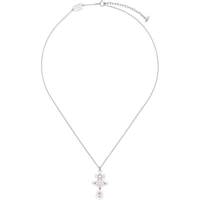 Vivienne Westwood玫瑰银链精致十字闪钻项链优雅百搭女式简约奢华