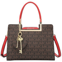 MKJ欧美时尚新款潮时尚百搭气质水桶包印花单肩女士手提包百搭斜挎包女包