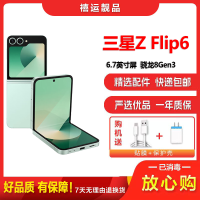 [二手99成新]三星Z Flip6 青薄荷 12G+256G 全网通安卓手机6.7英寸折叠屏骁龙8Gen3 双卡5G手机