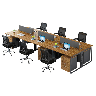 慧采云 办公家具职员办公桌简约现代工位桌6人桌椅组合屏风工作位卡座电脑桌