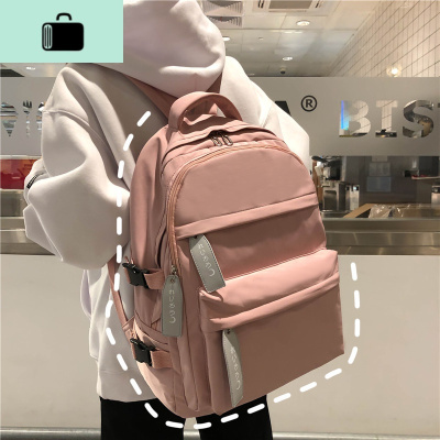 古着感书包女韩版大容量高中学生日系原宿背包潮男百搭旅行双肩包NEW LAKE