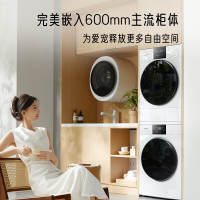 松下白月光5.0SE洗烘套装超薄纯平全嵌10kg 家用滚筒洗衣机全自动热泵烘干机除菌除毛烘 F2A1+F2AR1