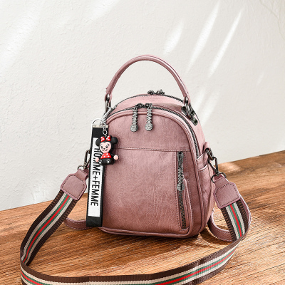 NEWLAKE女包2020新款多功能时尚小背包百搭两用软皮斜挎手提单肩双肩包包手提包女