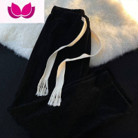 七斓灯芯绒裤子男潮牌帅气卫裤港风宽松直筒长裤垂感百搭休闲裤潮