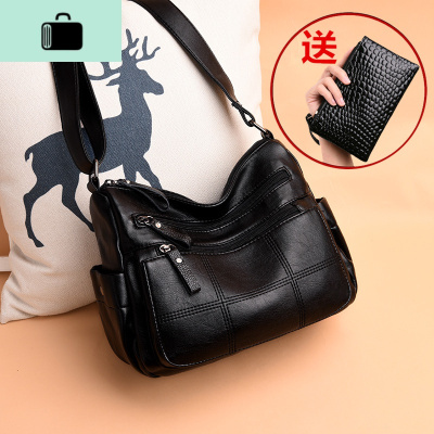 妈妈大包包女2020新款春夏软皮百搭中老年大容量多层单肩斜挎背包NEW LAKE女斜挎包