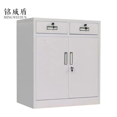 铭威盾钢制文件柜办公室铁皮柜资料档案柜中二斗矮柜带锁储物柜厂家直销