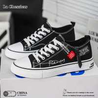 La Chessiers男鞋春秋季2025新款低帮百搭运动休闲板鞋防滑耐磨学生小白潮休闲鞋