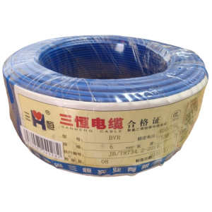 三恒 多芯铜塑线BVR 6mm²×100m 卷