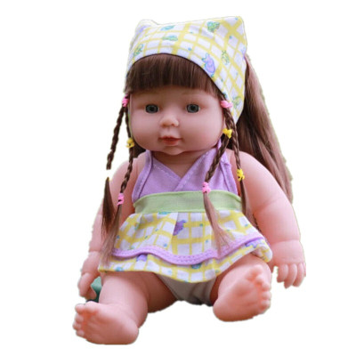 智能仿真婴儿玩具会说话宝宝洋娃娃软胶硅胶洗澡安抚陪睡娃娃30CM中国兰花30CM无发音（+8配件）