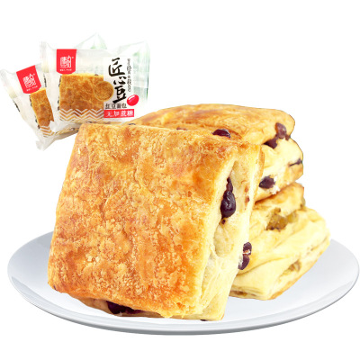 无糖食品店康泉小面包匠心豆红豆面包手撕千层面包无蔗糖早餐代餐