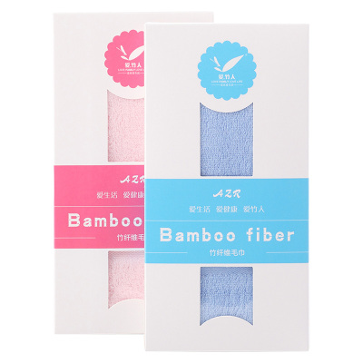 爱竹人 单条条缎毛巾 34x74cm 盒