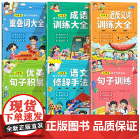 全套6册 小学生语文专项训练重叠词大全语文修辞手法优美句子积累成语训练大全近反义词句子训练一二三四五六年级通用语文专项训