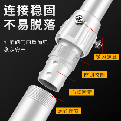 监控35管伸缩铝合金4寸海螺摄像头延长加长吊装半球支架150-300cm个