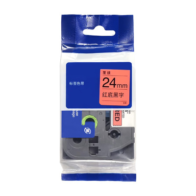 鸿灵睿芯 RX-HLSD08 24mm*8m 通用型 标签打印机色带 (计价单位:支)红底黑字