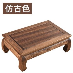 汐岩老榆木榻榻米茶几实木飘窗桌子小茶几日式矮桌子炕桌榻榻米桌中式